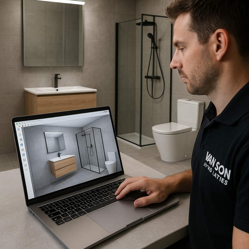 Afbeelding bij artikel: Badkamer ontwerpen in 3D voor maatwerk en perfectie met Van Son Installaties